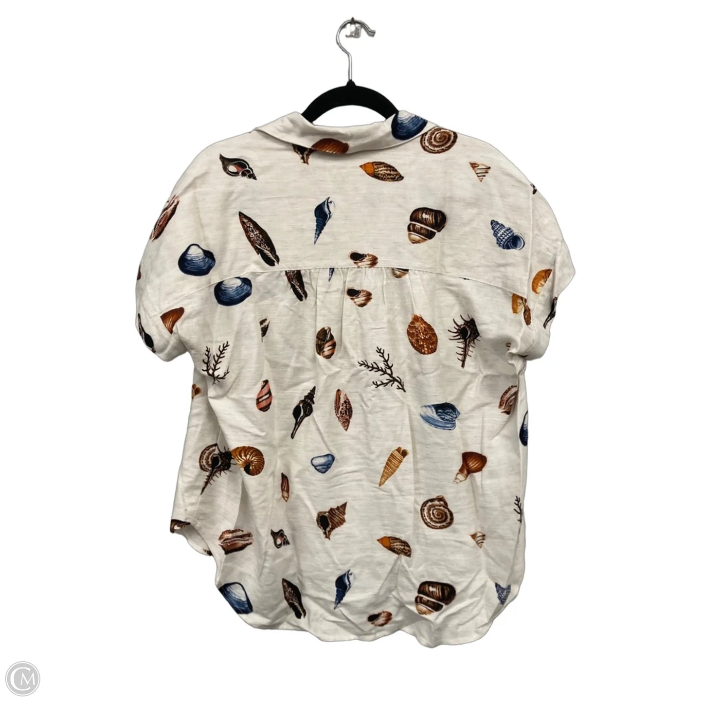 Top Short Sleeve By Jane And Delancey In Blue & Orange, Size: M