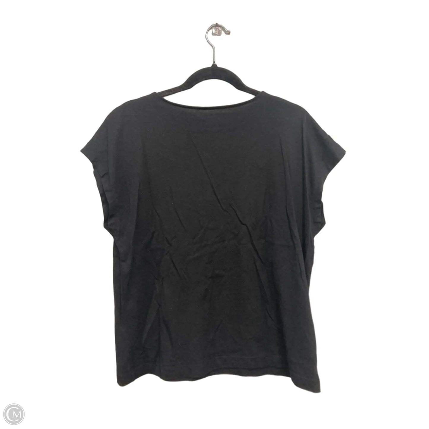 Top Short Sleeve Basic By Loft In Black, Size: L