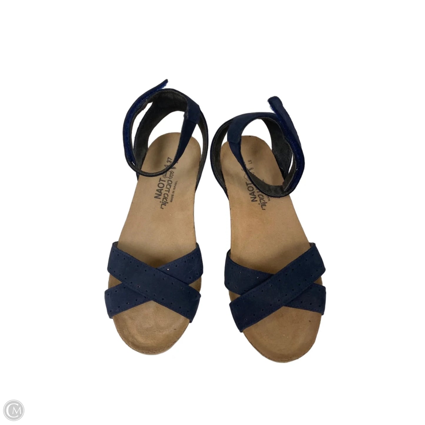 Sandals Heels Wedge By Naot In Navy, Size: 6.5