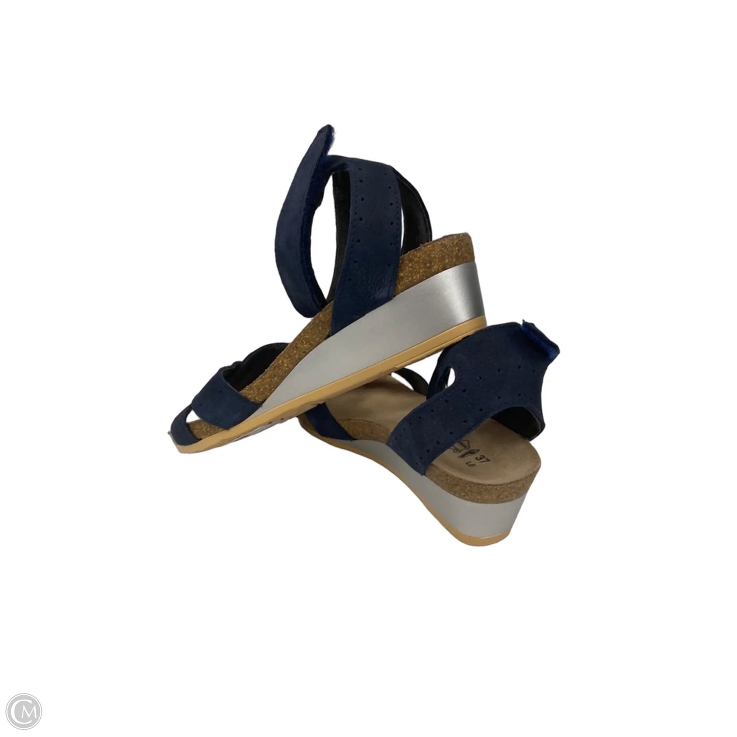 Sandals Heels Wedge By Naot In Navy, Size: 6.5