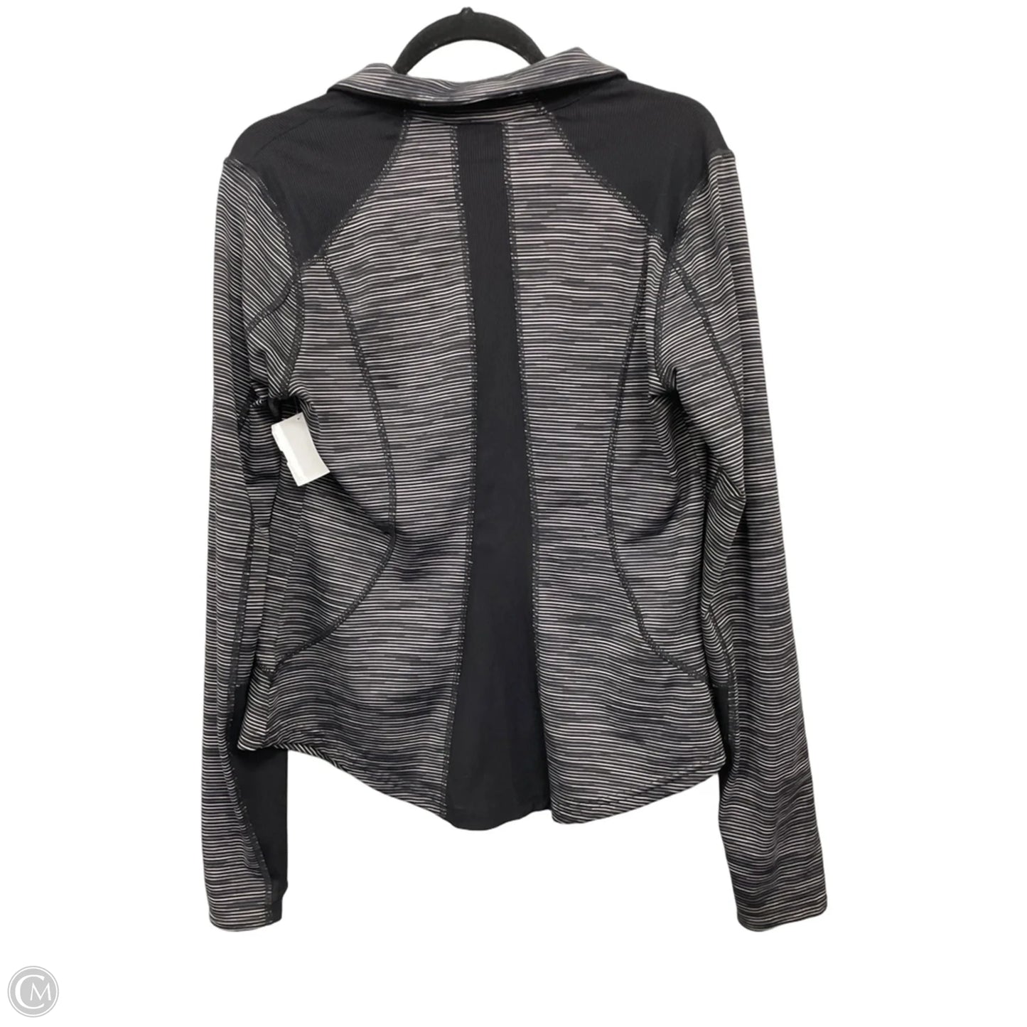 Athletic Jacket By Tek Gear In Black & White, Size: M