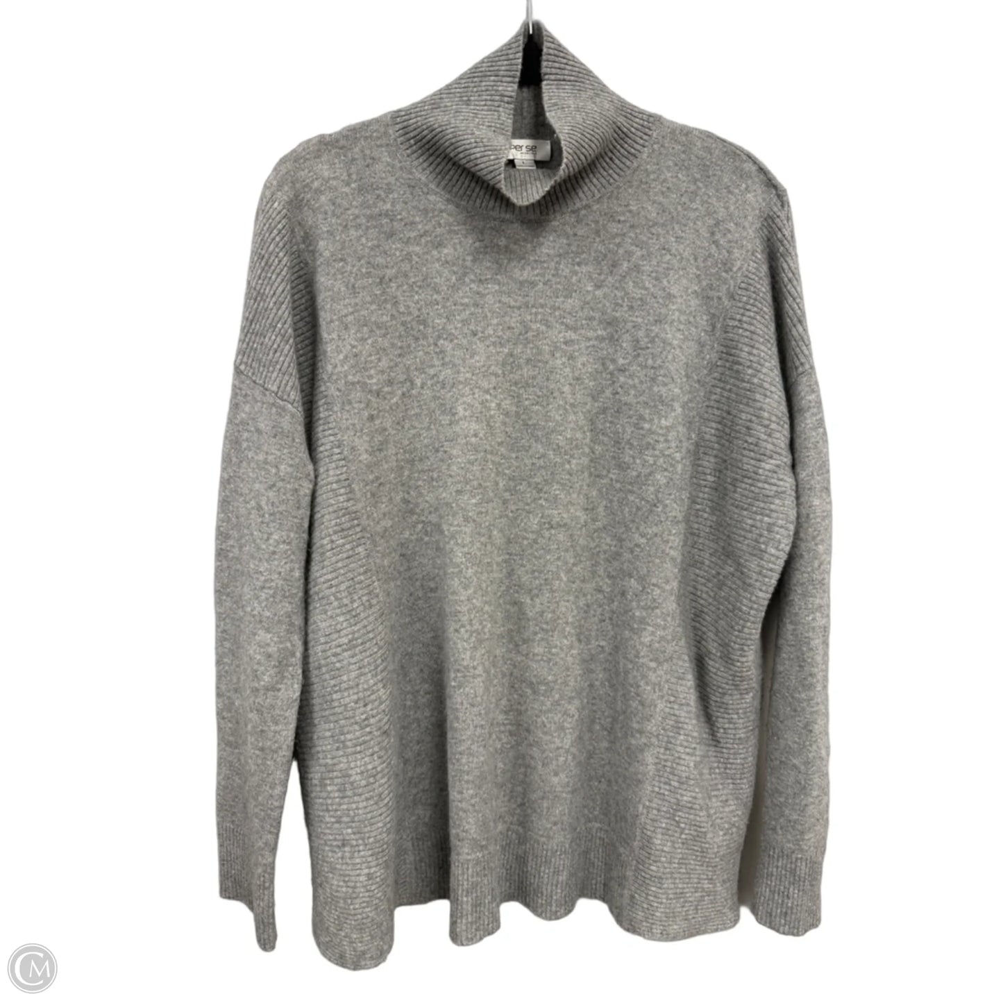 Sweater Cashmere By Per Se In Grey, Size: L