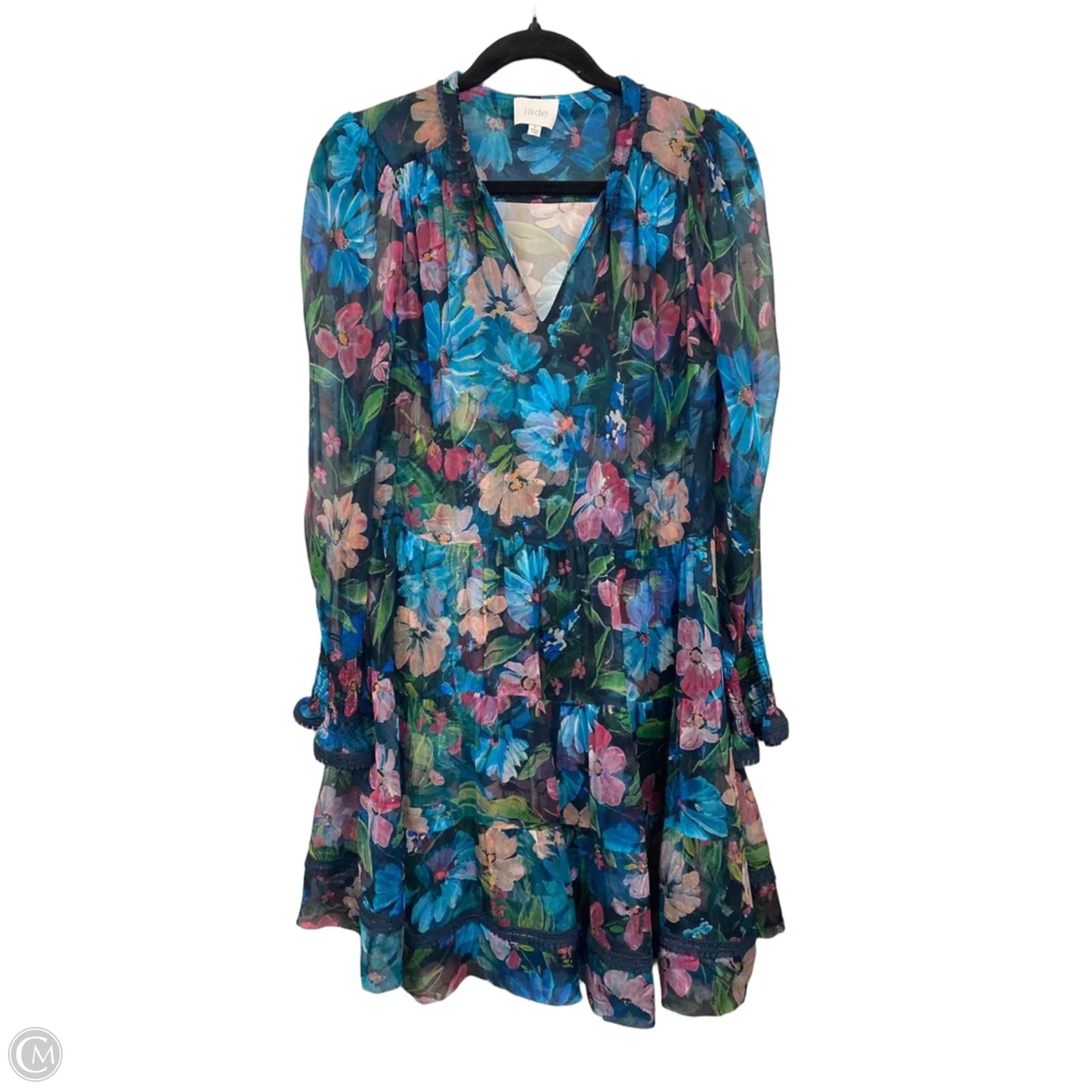 Dress Casual Short By Jade In Blue & Pink, Size: S
