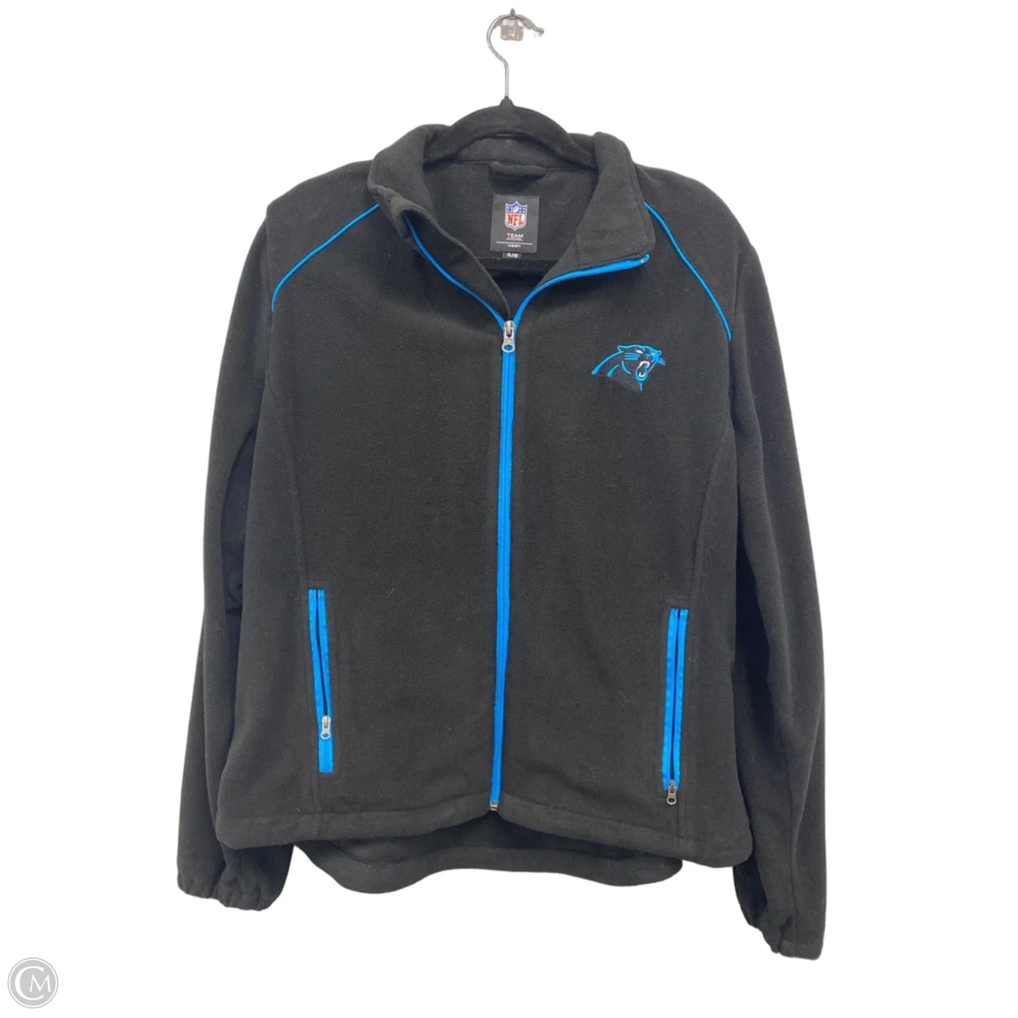 Jacket Fleece By Clothes Mentor In Black & Blue, Size: Xl