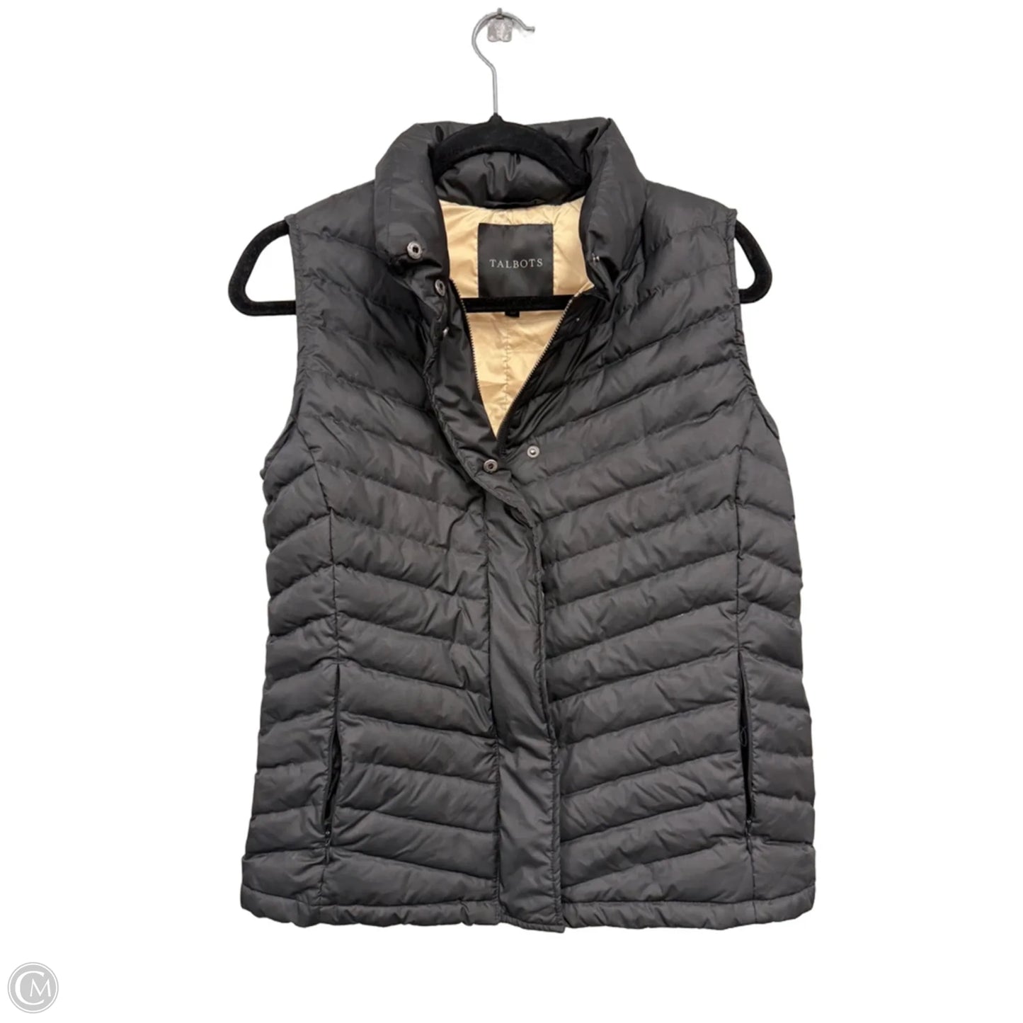 Vest Puffer & Quilted By Talbots In Black, Size: L