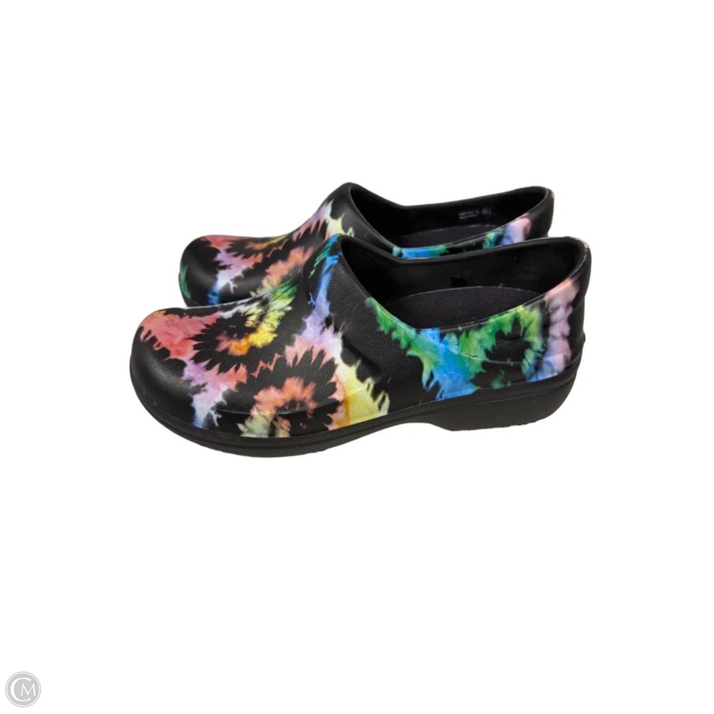 Shoes Flats By Crocs In Tie Dye Print, Size: 8