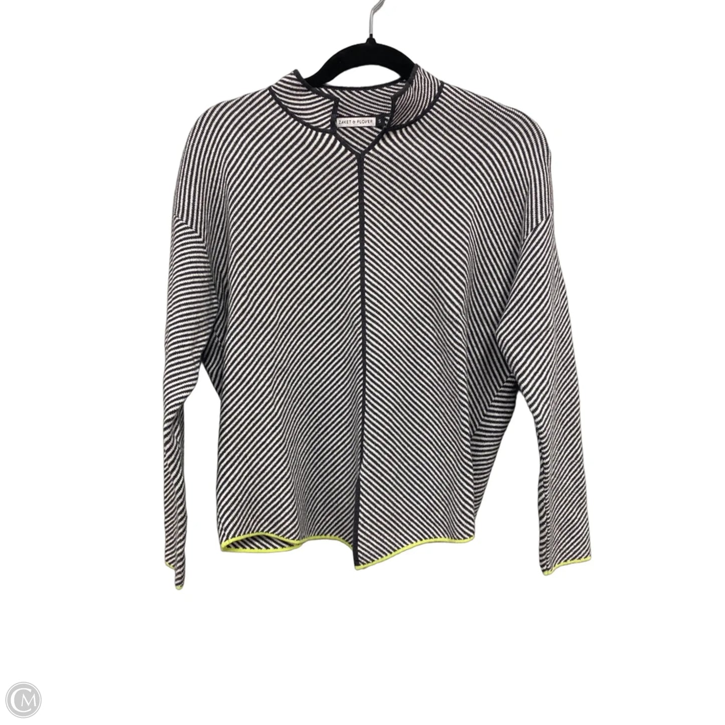 Sweater By Clothes Mentor In Grey & White, Size: S