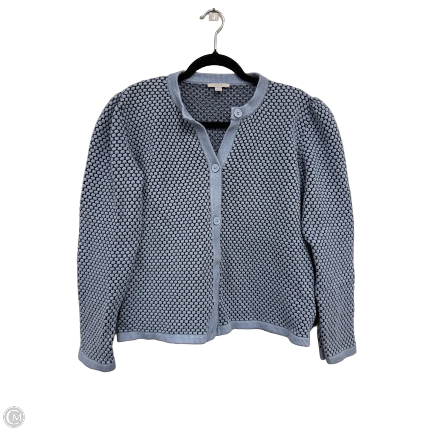 Sweater Cardigan By Cos In Black & Blue, Size: L