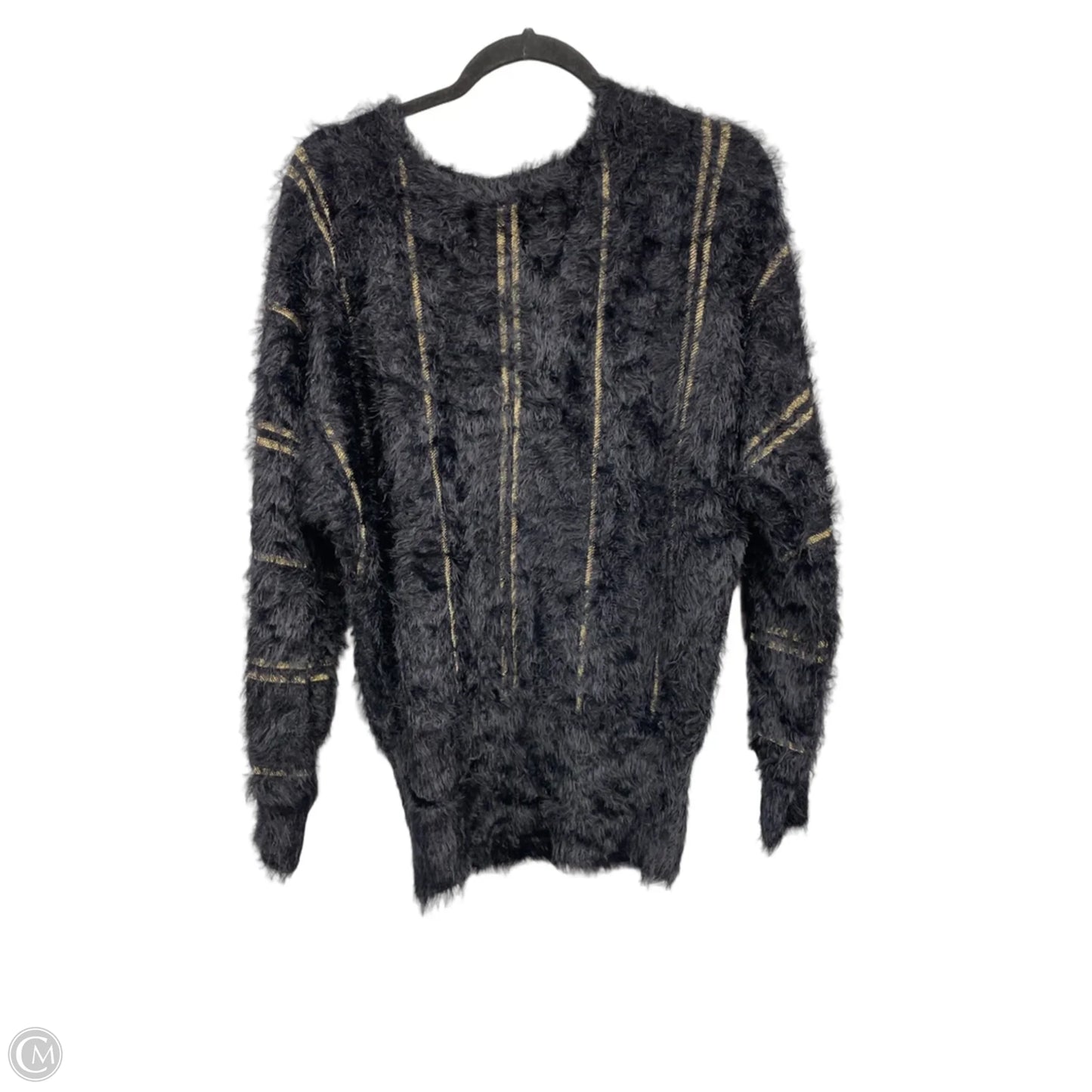 Sweater By Black Rivet In Black & Gold, Size: M