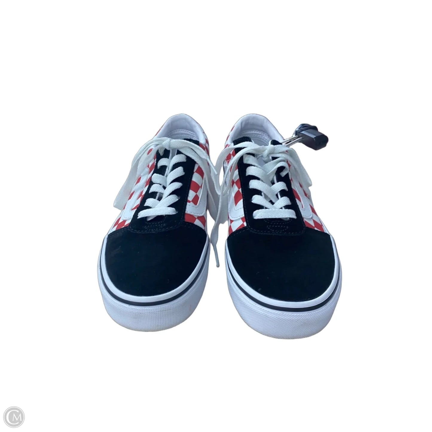 Shoes Sneakers By Vans In Black & Red, Size: 7