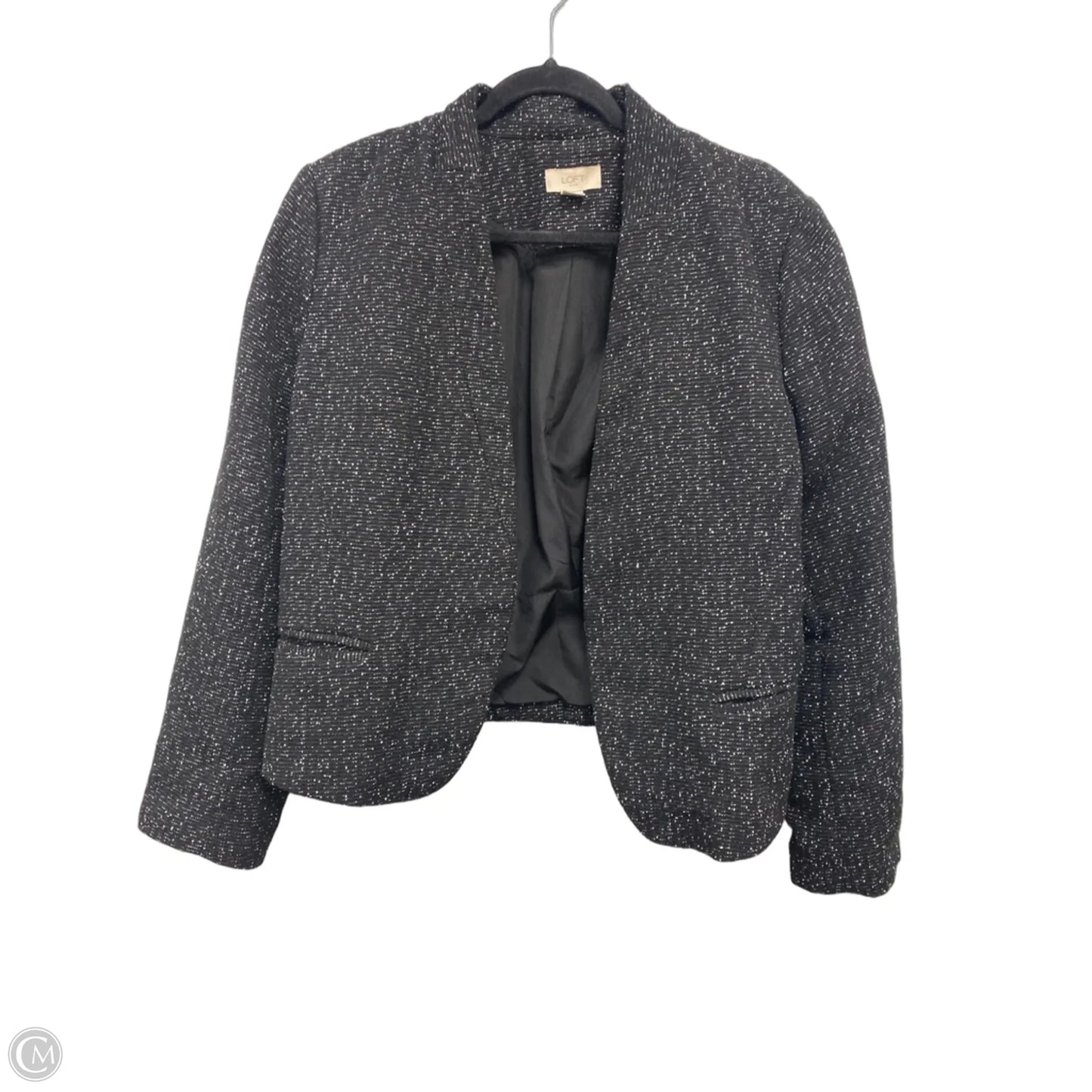 Blazer By Loft In Black & White, Size: 16