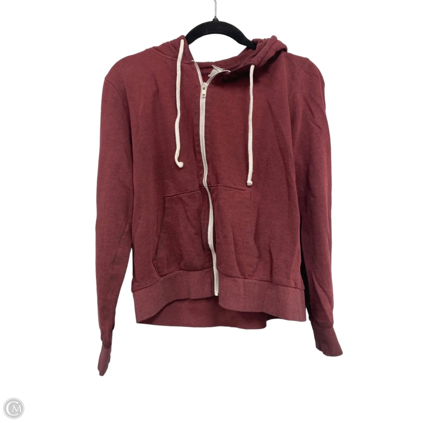 Sweatshirt Hoodie By Divided In Maroon, Size: L