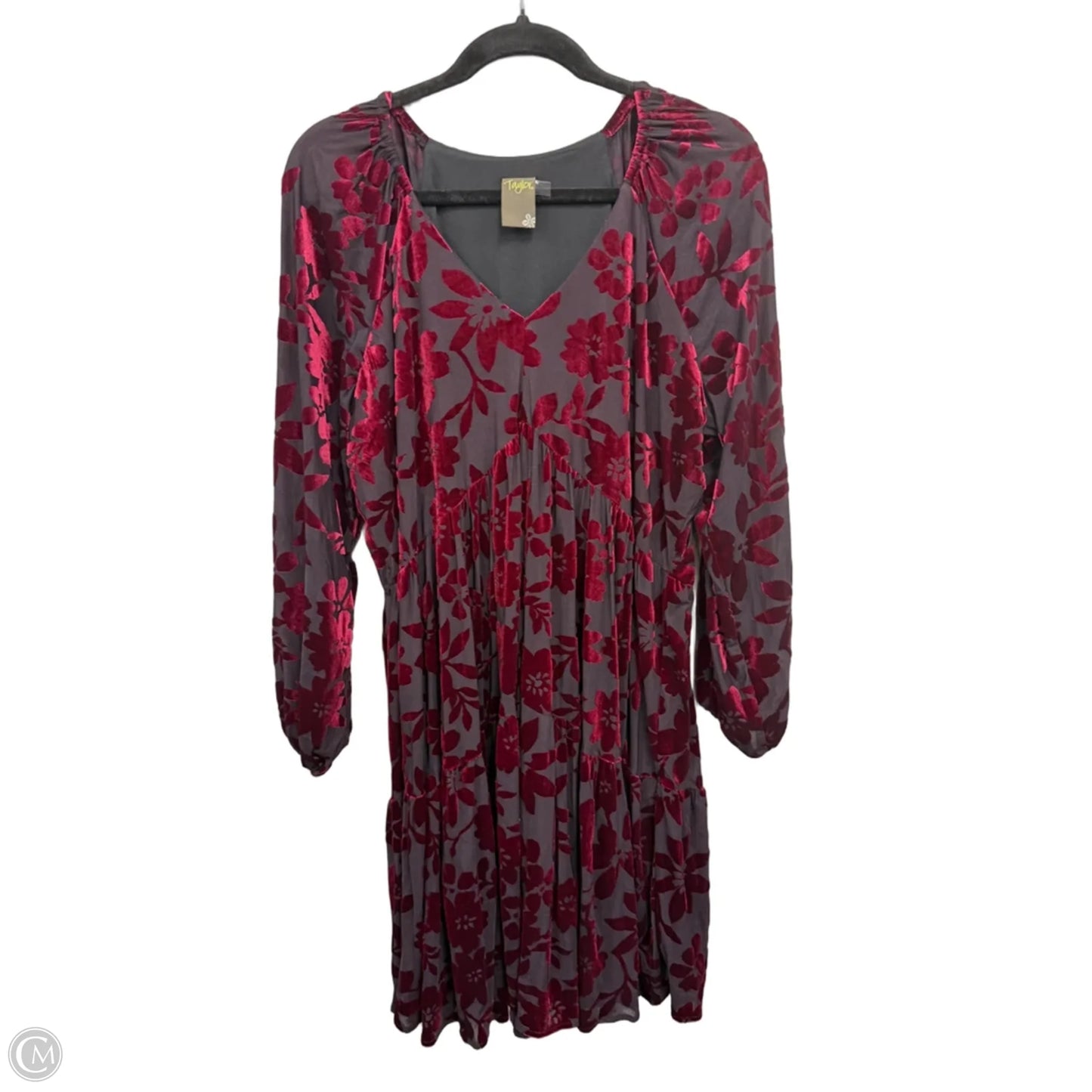 Dress Casual Short By Taylor In Black & Red, Size: 16