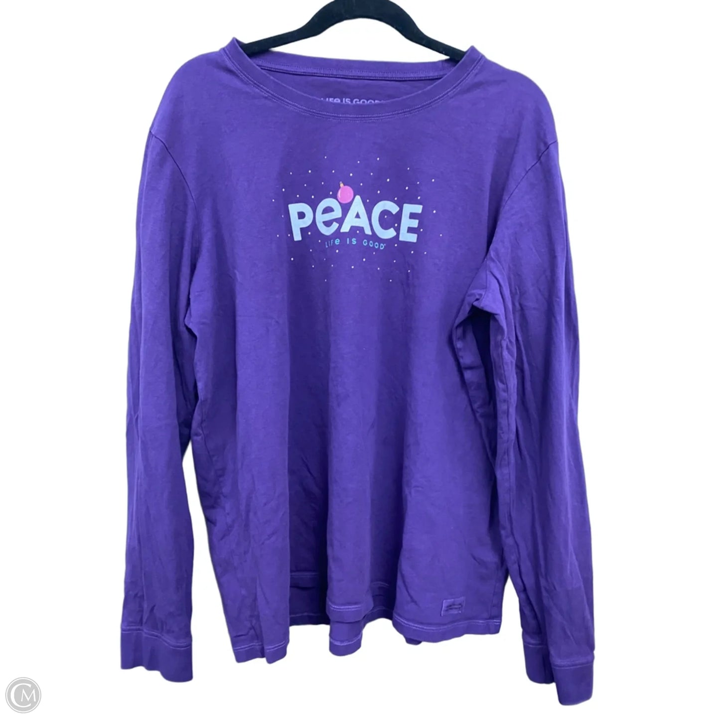 Top Long Sleeve Basic By Life Is Good In Purple, Size: Xxl