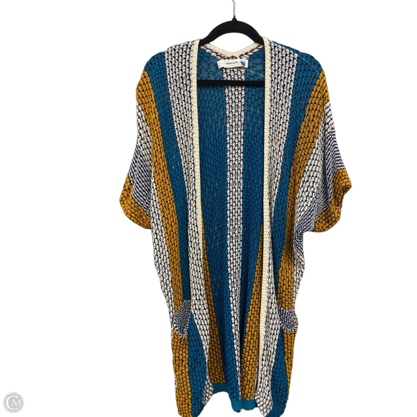 Cardigan By Sparrow In Blue & Gold, Size: S