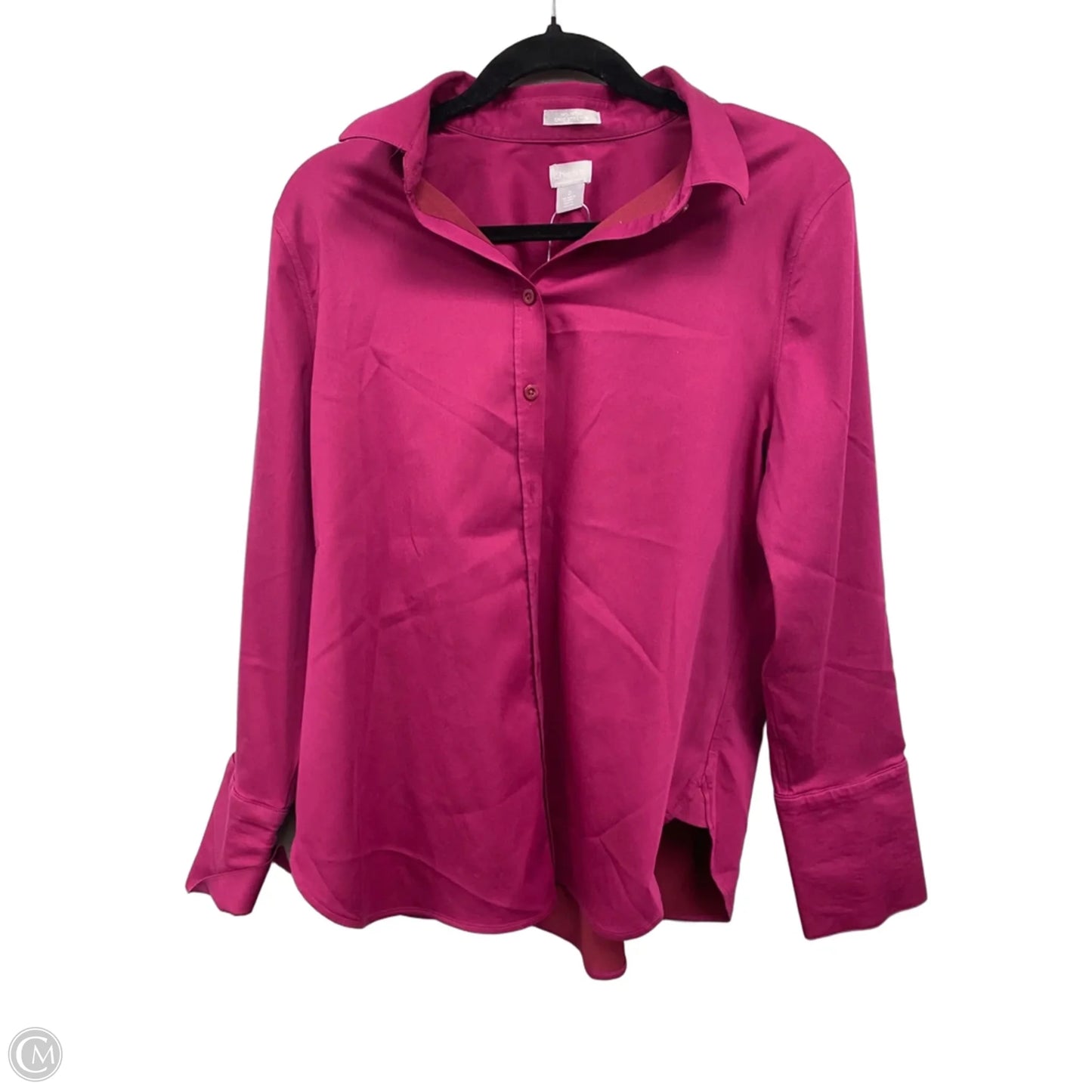 Top Long Sleeve By Chicos In Pink, Size: L