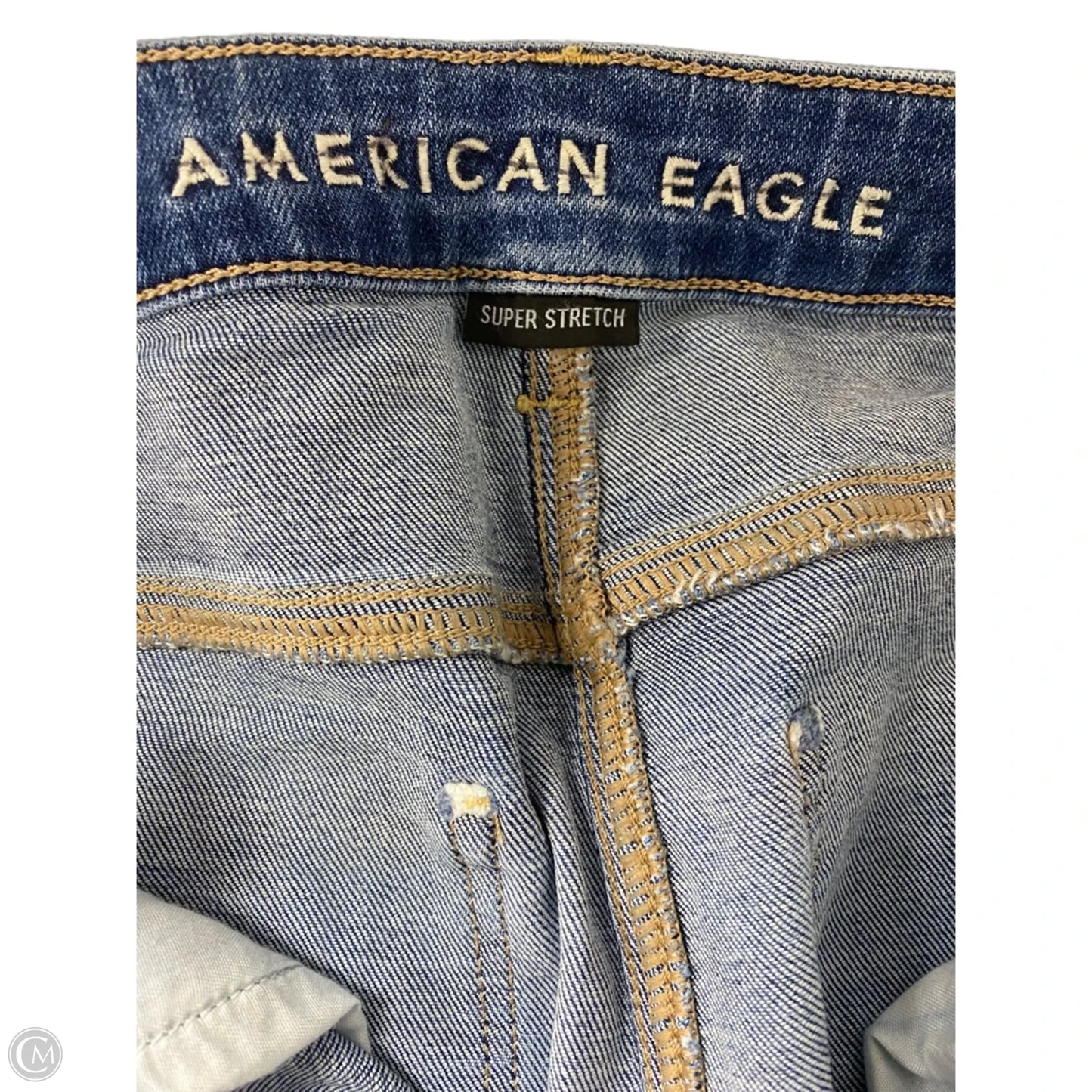 Jeans Straight By American Eagle In Blue, Size: 10