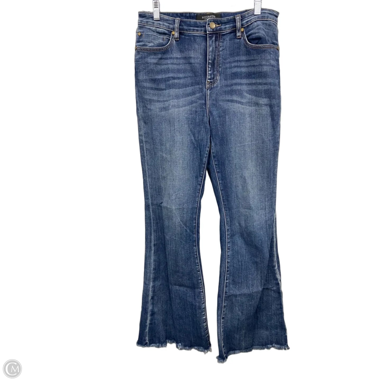 Jeans Flared By Liverpool In Blue, Size: 8