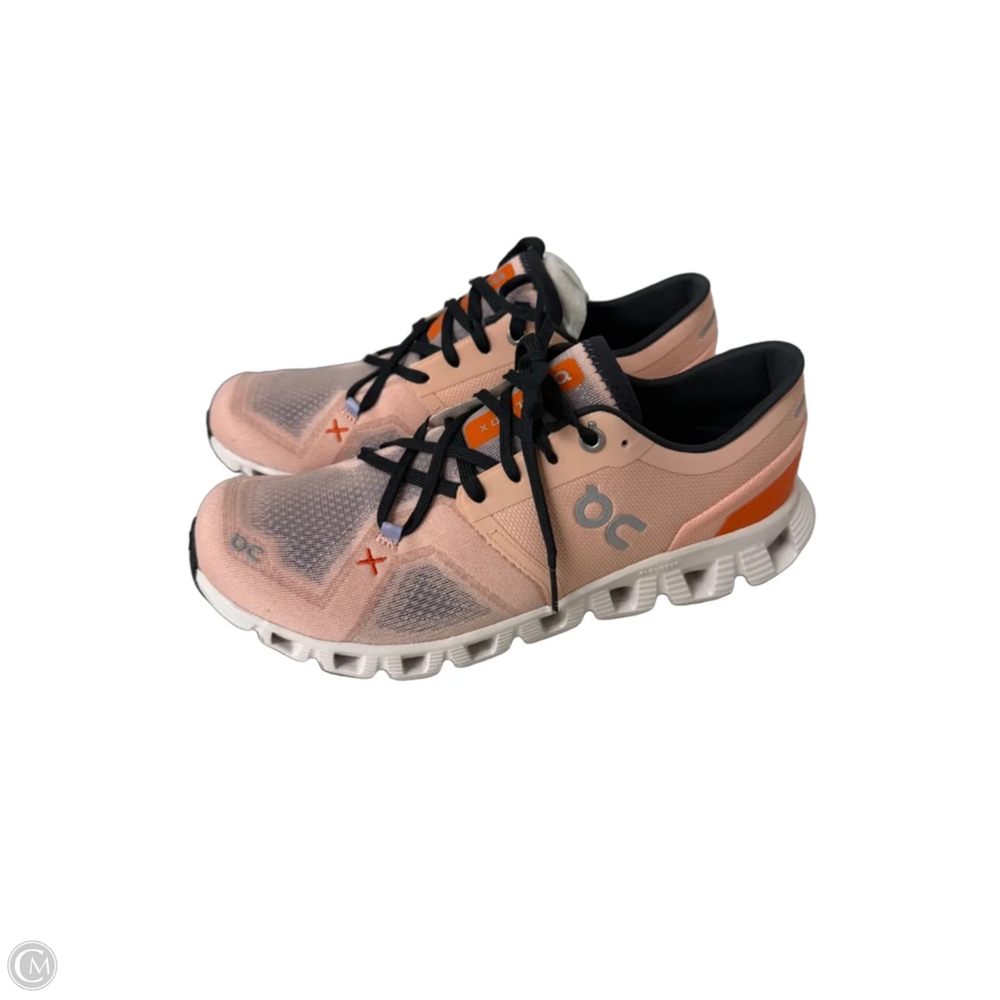 Shoes Athletic By On Cloud In Grey & Orange, Size: 9