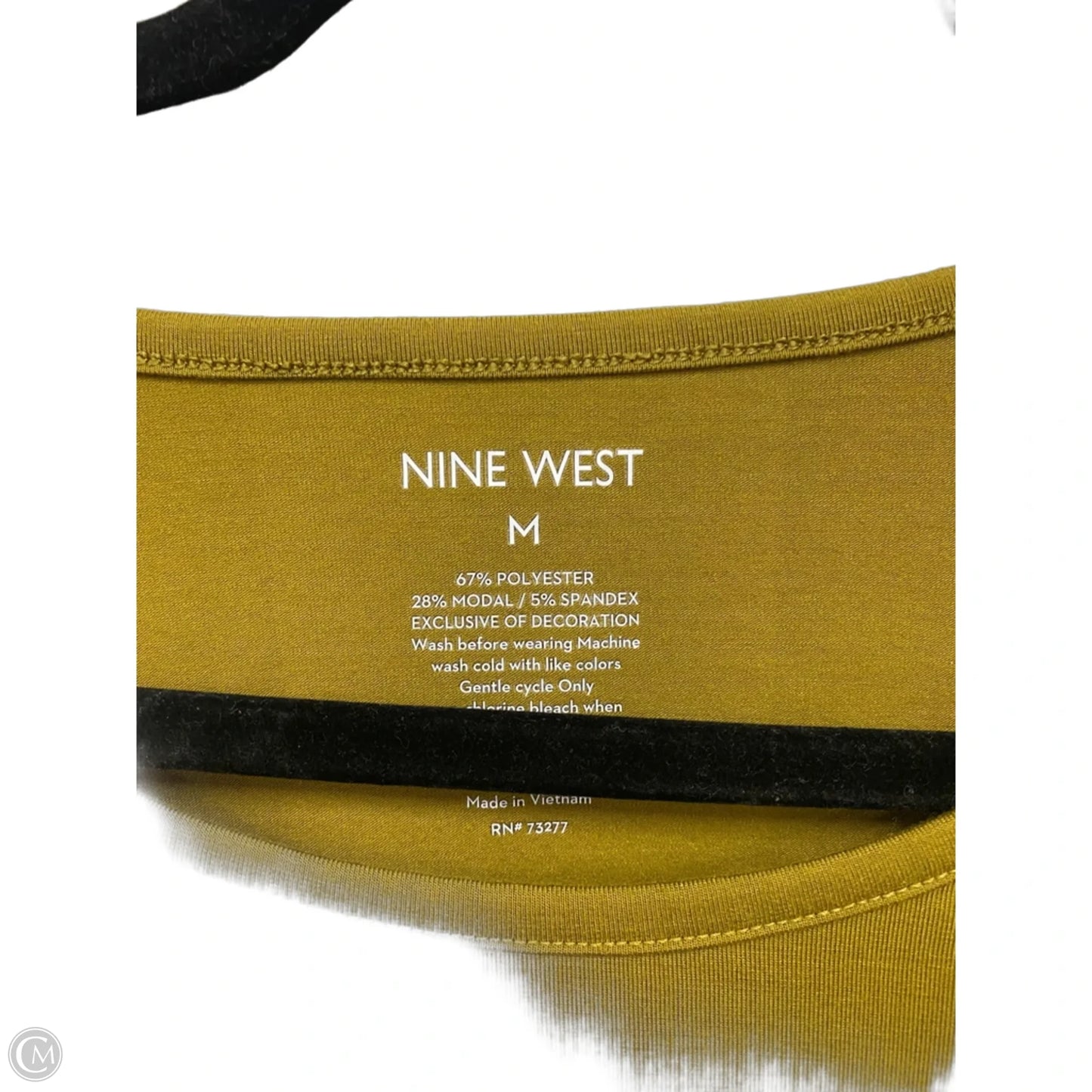 Top Short Sleeve Basic By Nine West In Green, Size: M