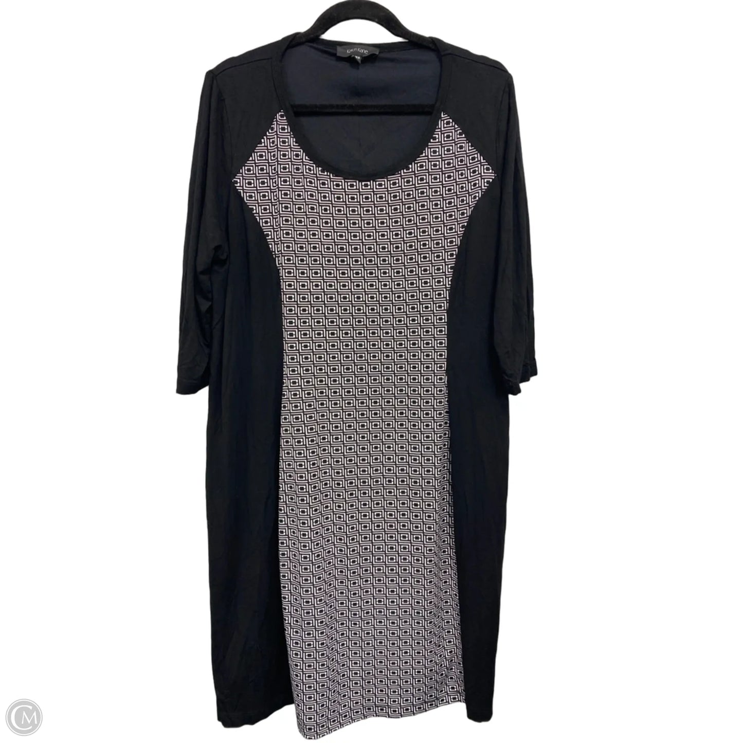Dress Casual Short By Karen Kane In Black & White, Size: 1x