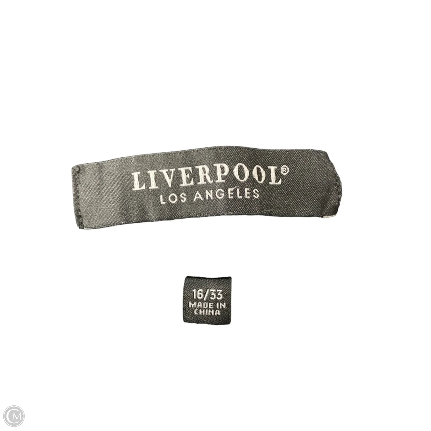 Pants Dress By Liverpool In Black & Grey, Size: 16