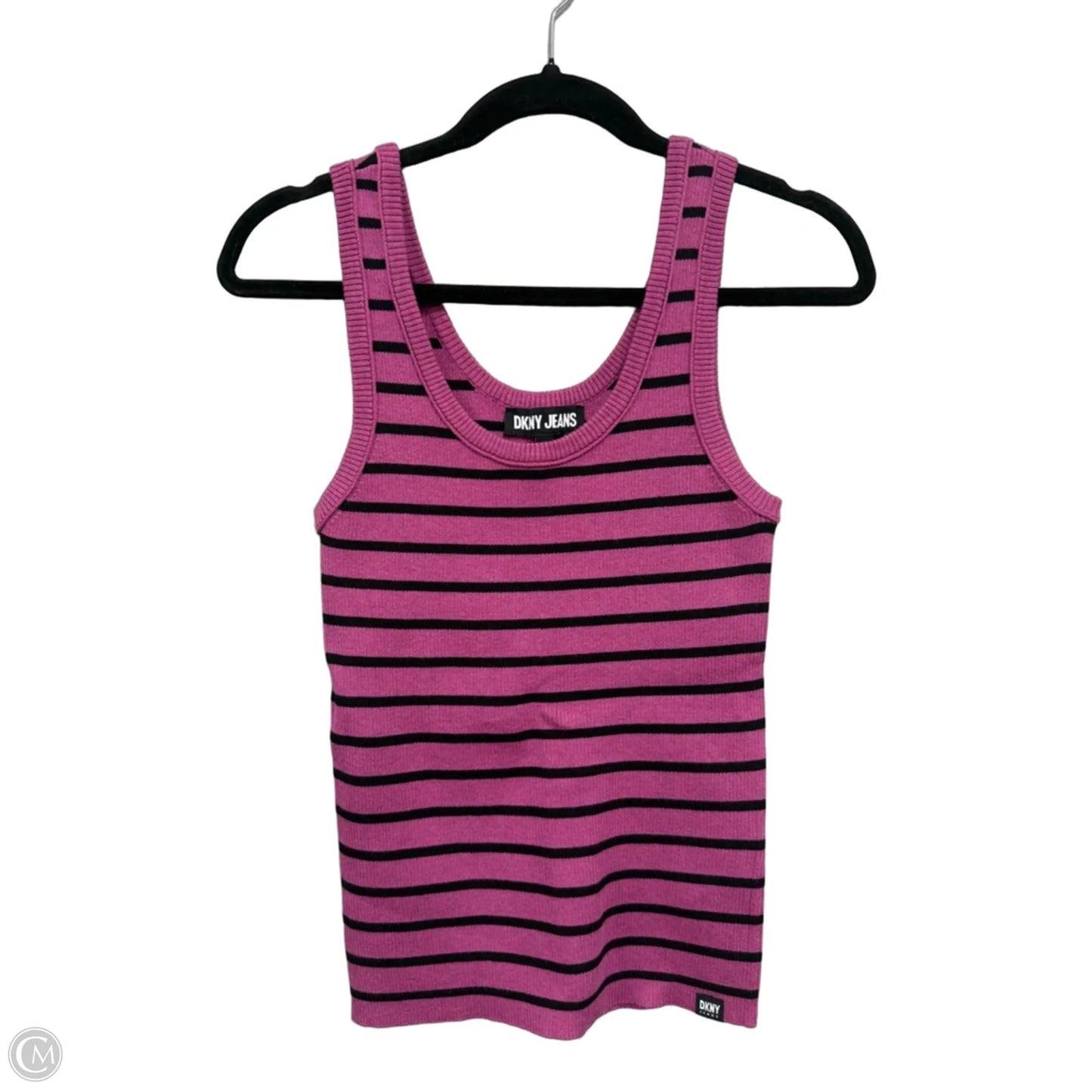 Tank Top By Dkny In Black & Pink, Size: L