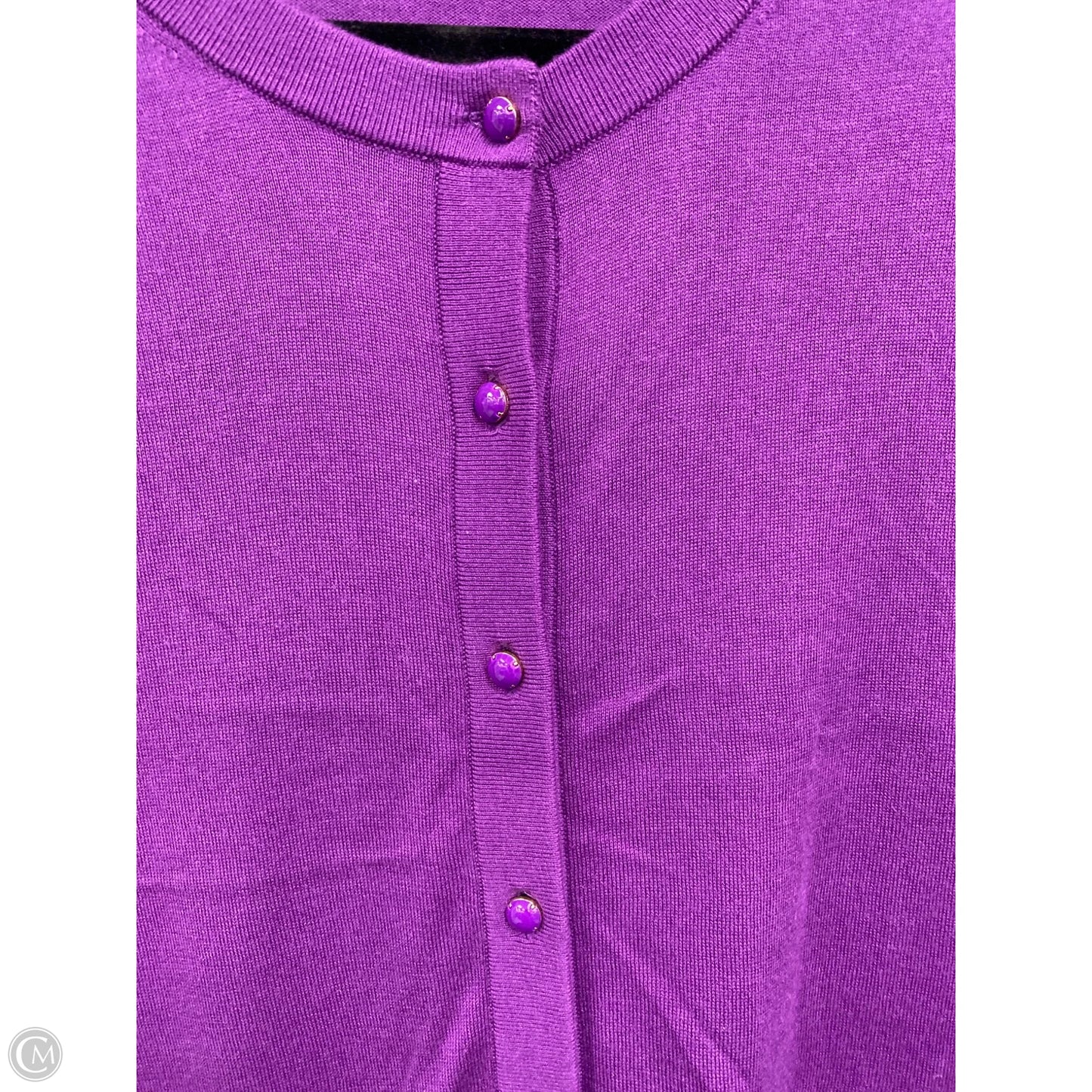 Cardigan Designer By Kate Spade In Purple, Size: S