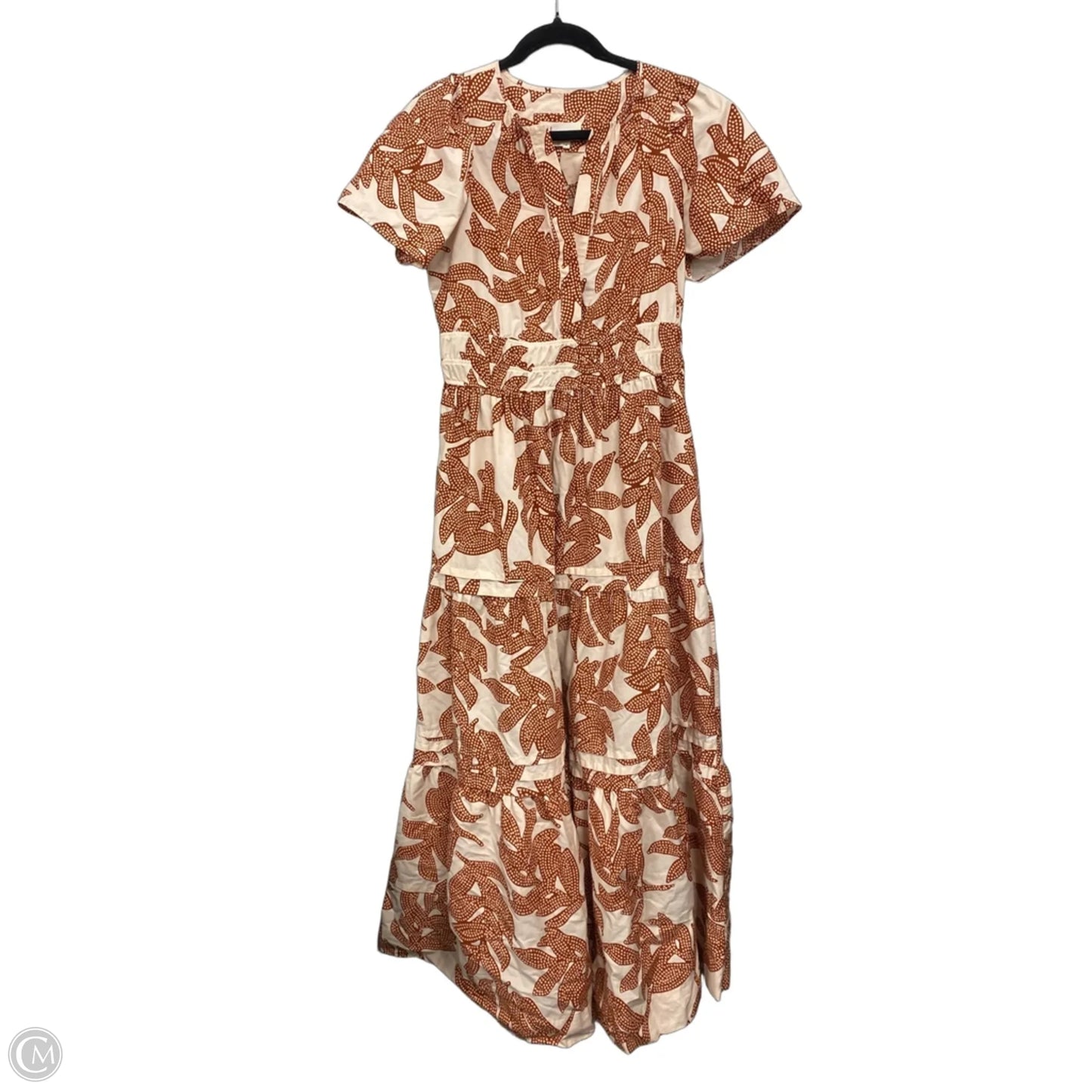 Dress Casual Maxi By Anthropologie In Brown & Cream, Size: S