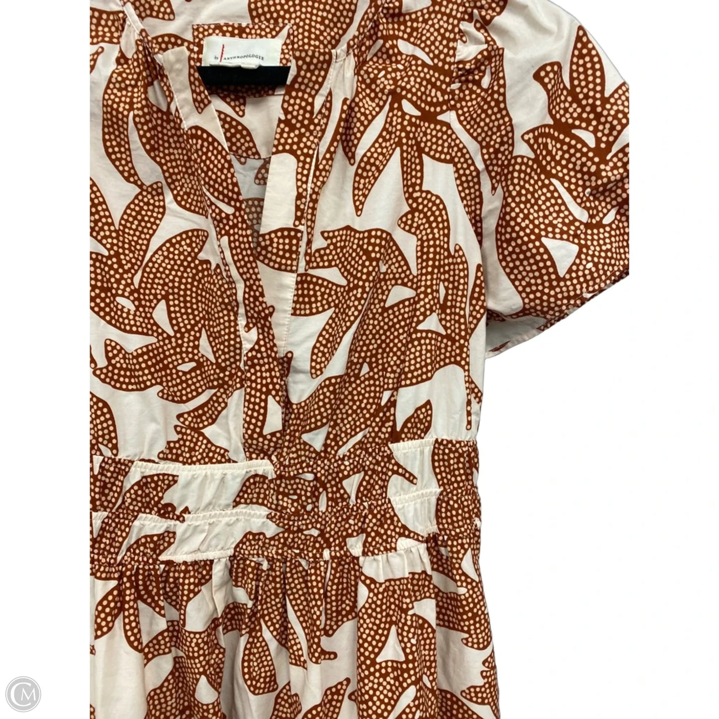 Dress Casual Maxi By Anthropologie In Brown & Cream, Size: S