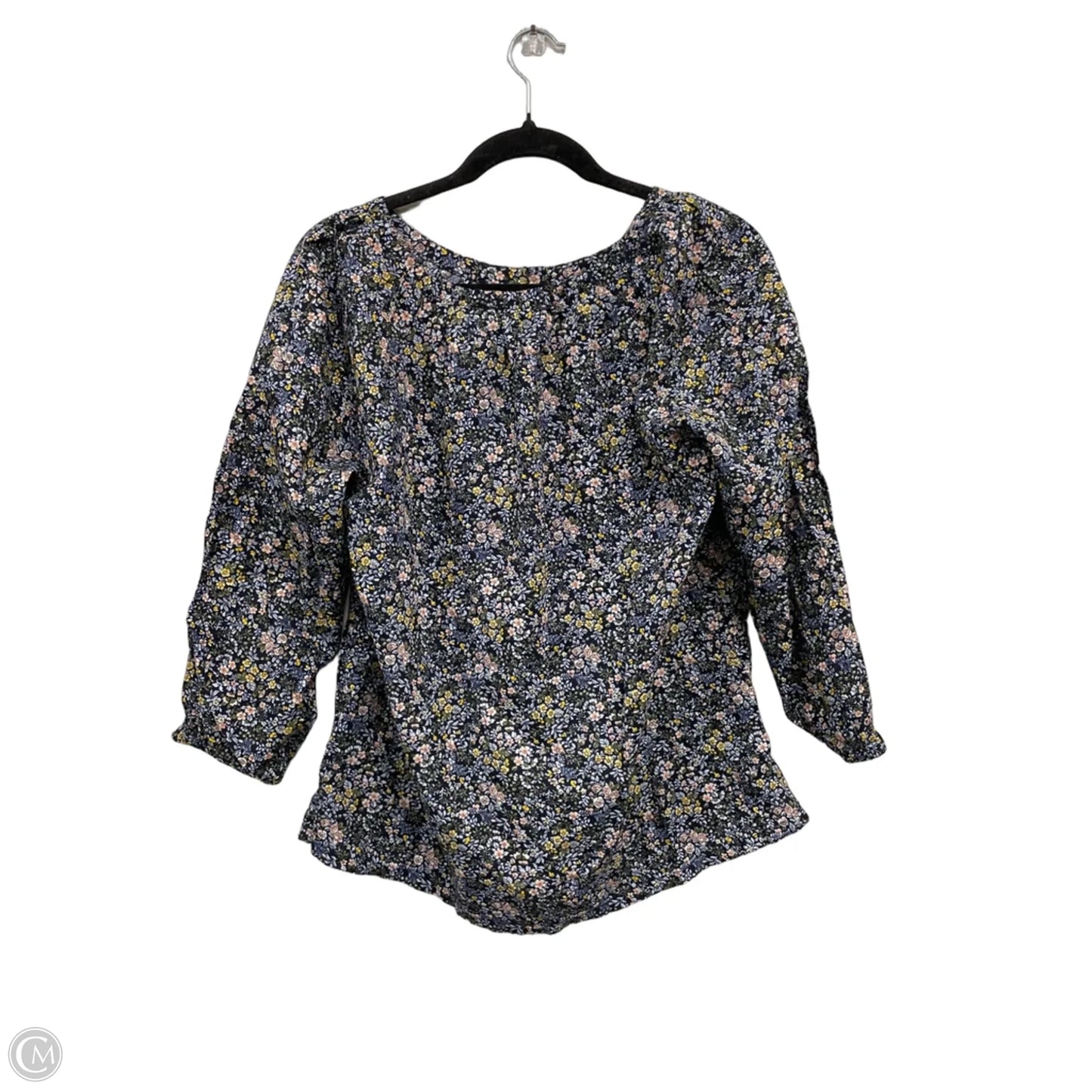 Top Long Sleeve By Loft In Blue & Pink, Size: M