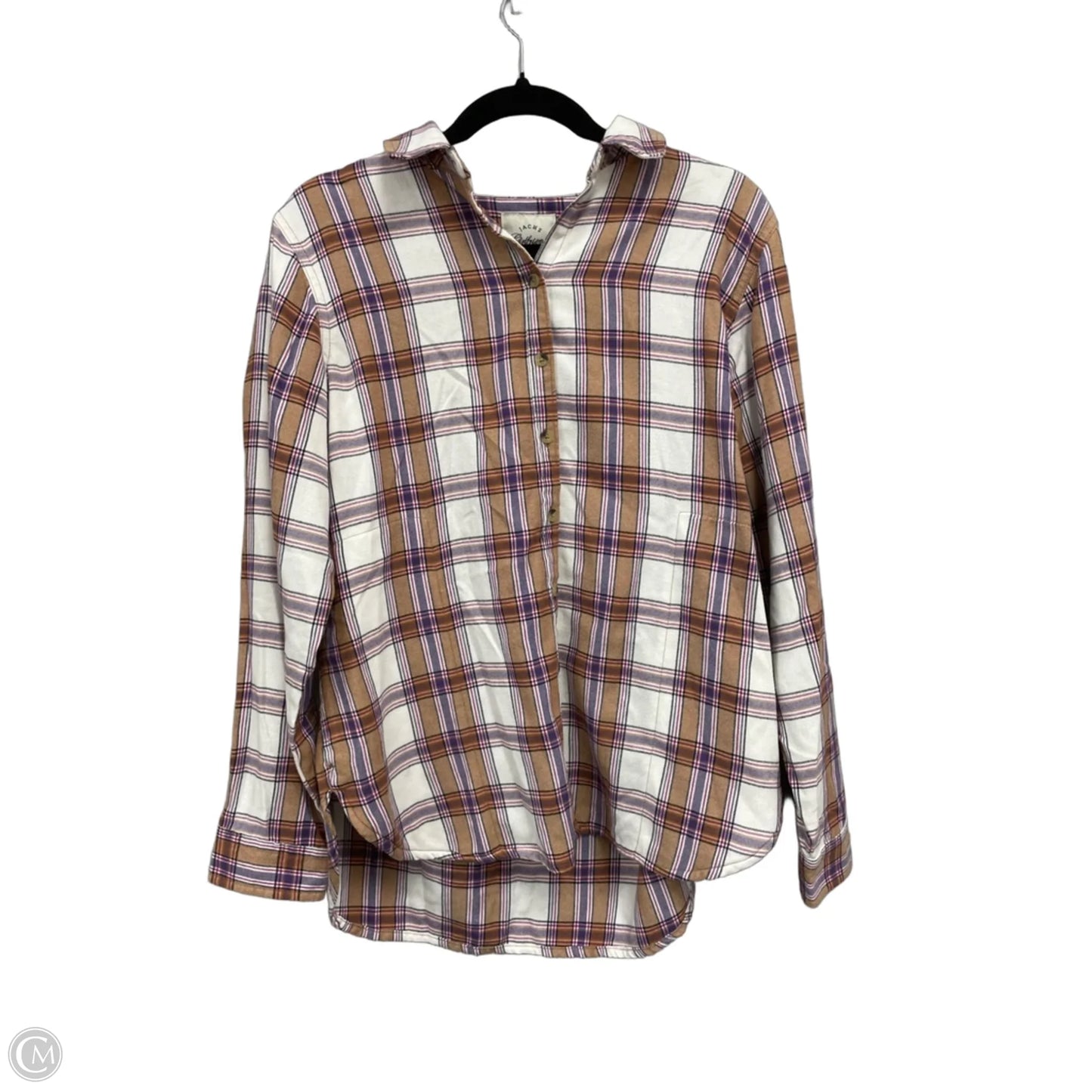 Top Long Sleeve By Jachs Girlfirend In Purple & Tan, Size: M