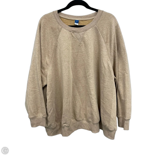 Sweatshirt Crewneck By Old Navy In Tan, Size: 3x