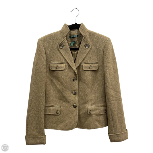 Blazer By Lauren By Ralph Lauren In Tan, Size: 10