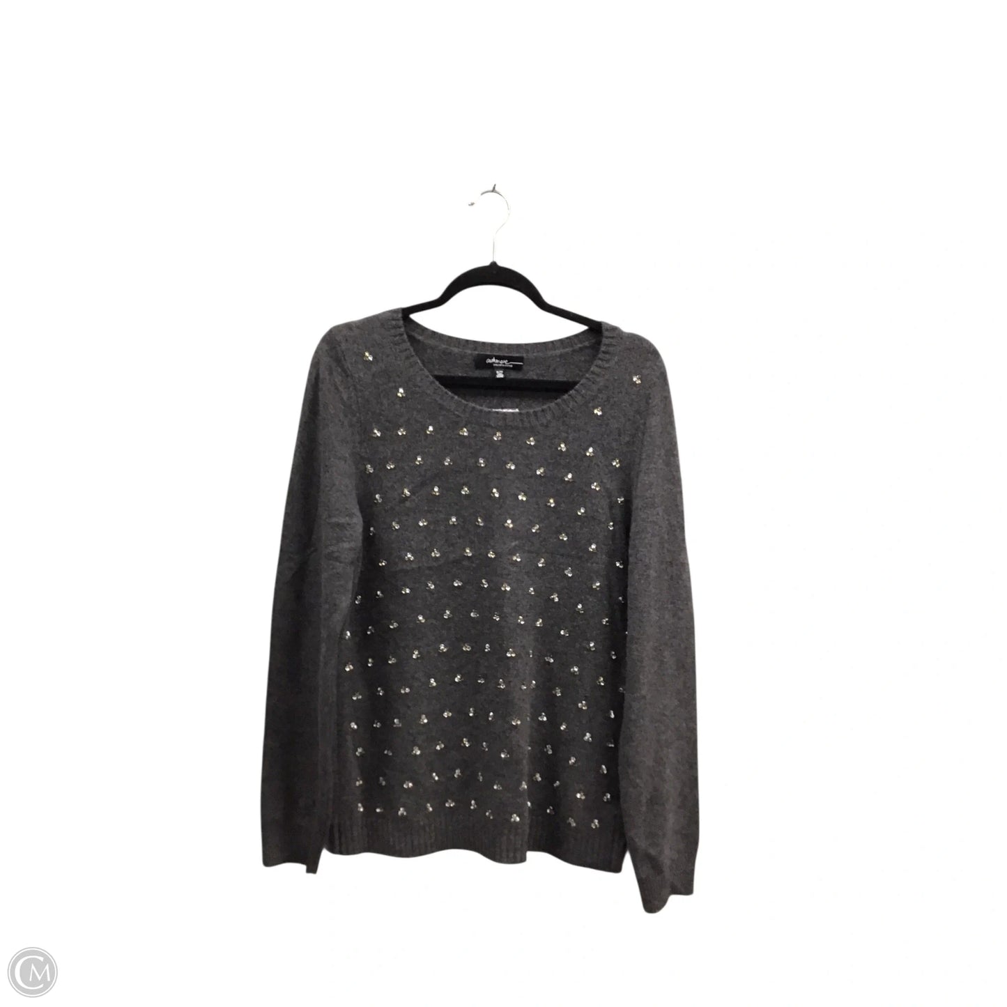 Sweater Cashmere By Saks Fifth Avenue In Grey, Size: Xl