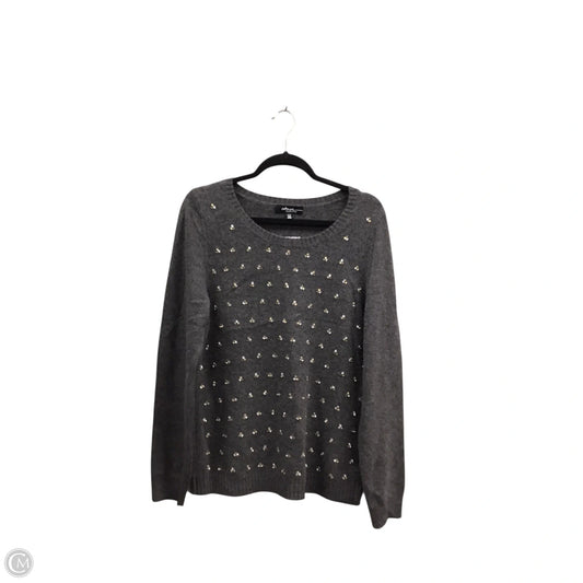 Sweater Cashmere By Saks Fifth Avenue In Grey, Size: Xl