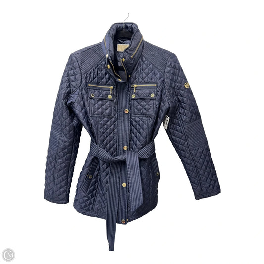 Jacket Puffer & Quilted By Michael By Michael Kors In Navy, Size: M