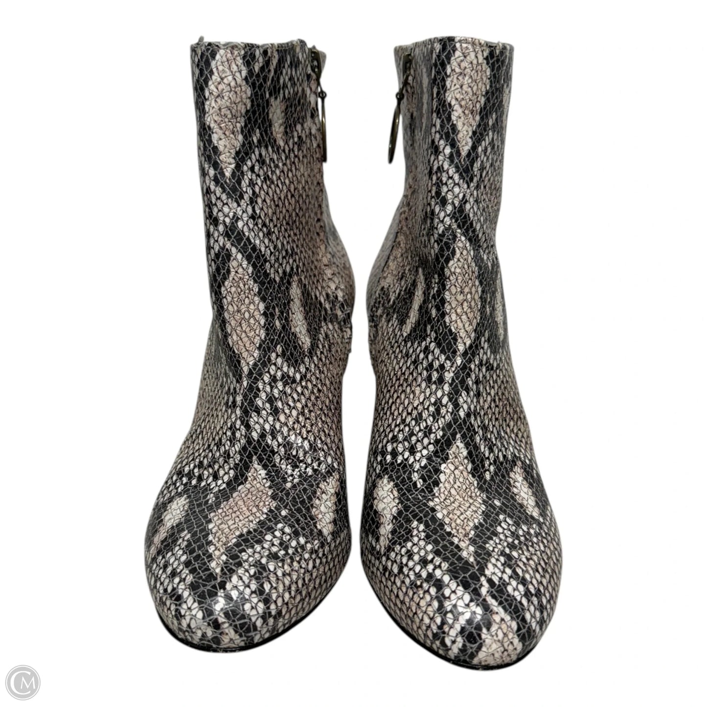 Boots Ankle Heels By Able In Snakeskin Print, Size: 6