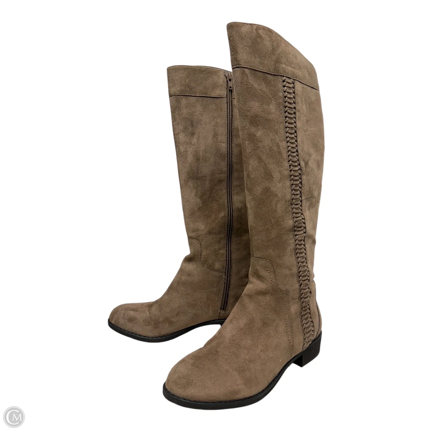 Boots Mid-calf Flats By Nine West In Tan, Size: 7.5