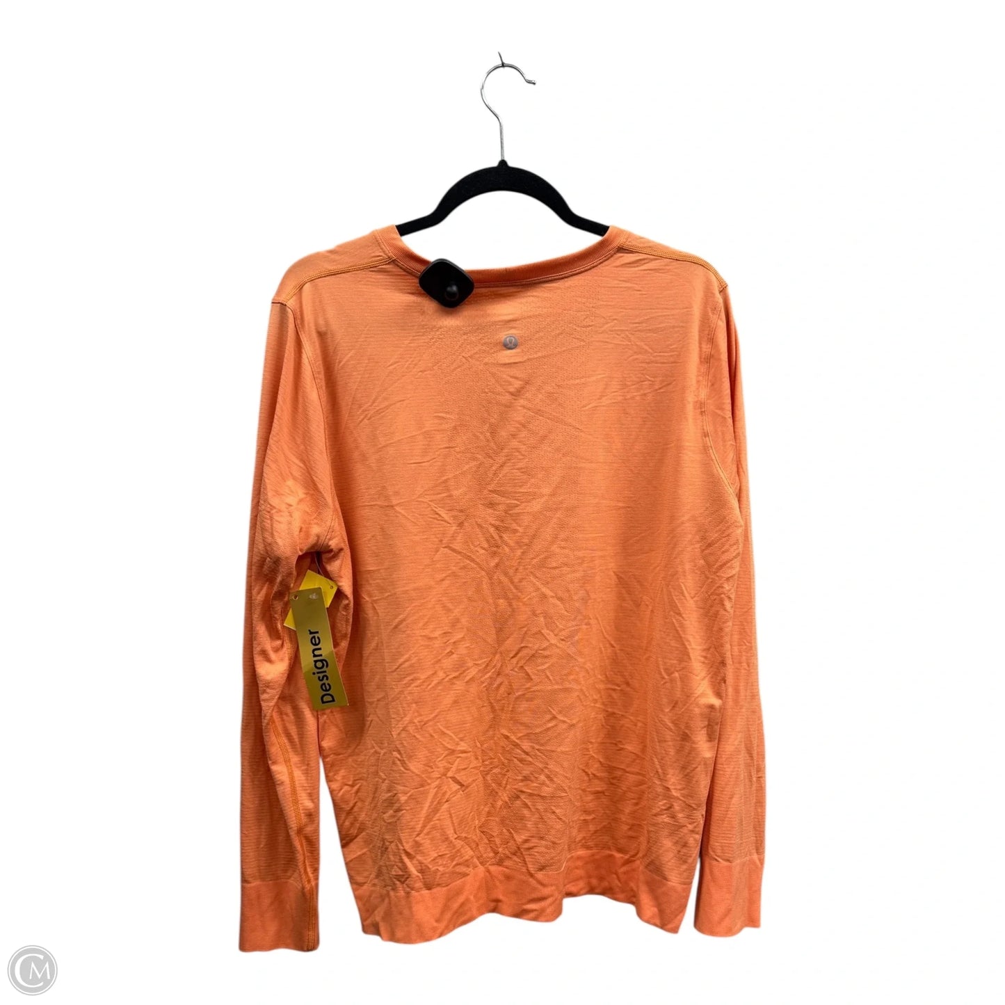 Athletic Top Long Sleeve Crewneck By Lululemon In Orange, Size: Xl