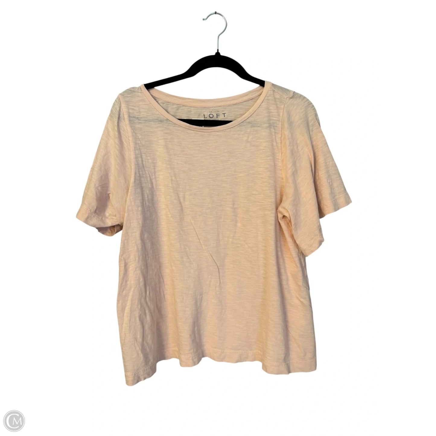 Top Short Sleeve By Loft In Peach, Size: M