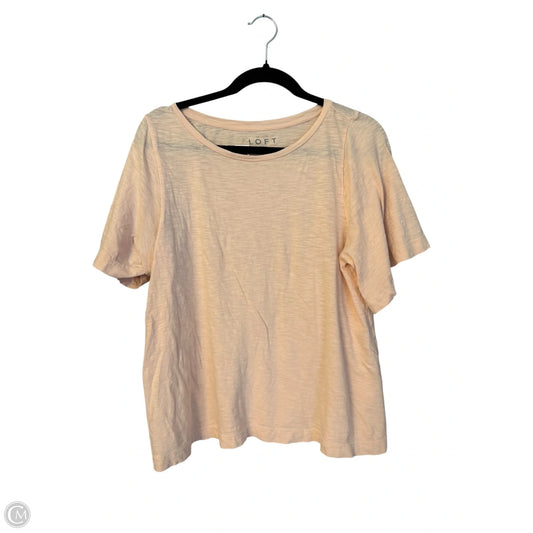 Top Short Sleeve By Loft In Peach, Size: M