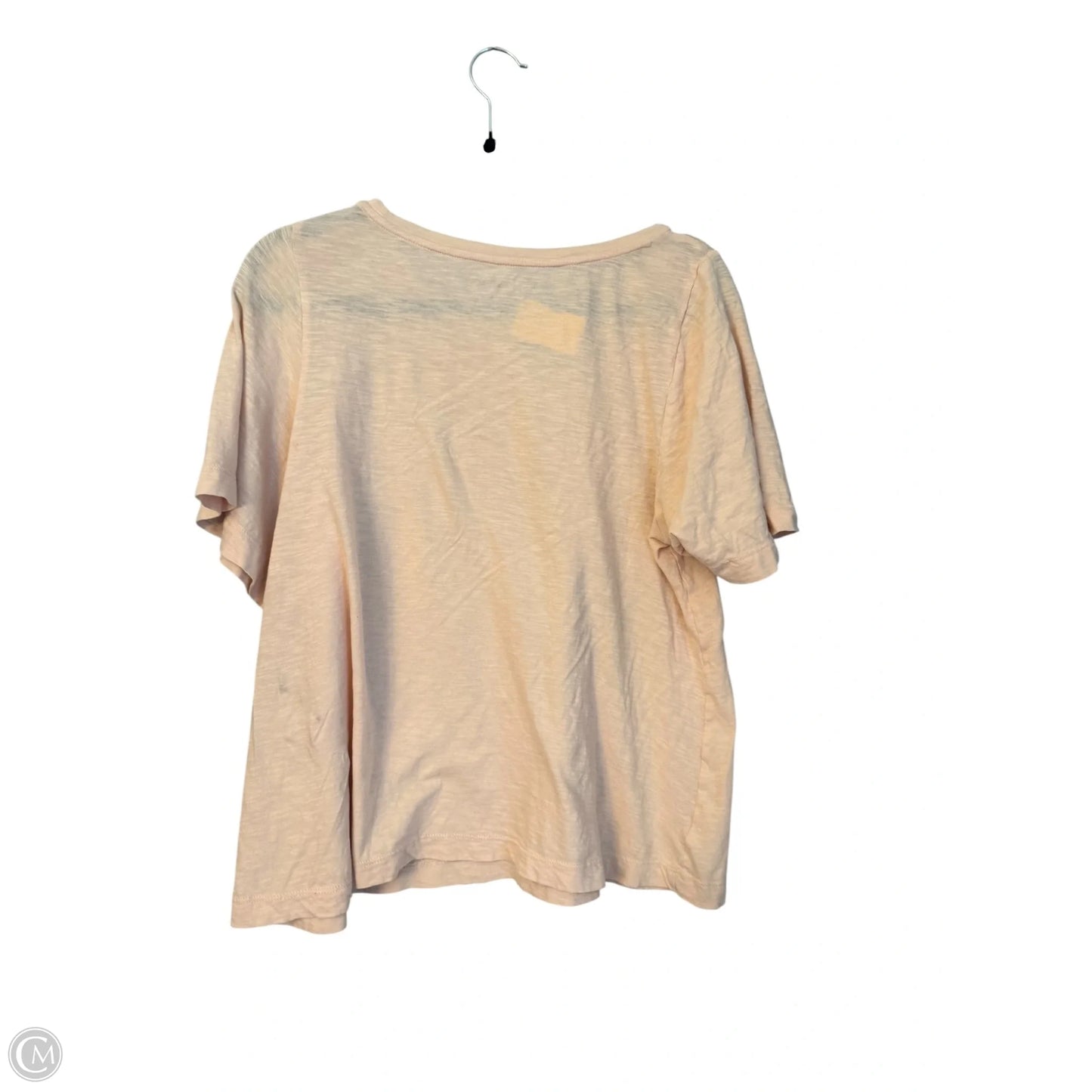 Top Short Sleeve By Loft In Peach, Size: M