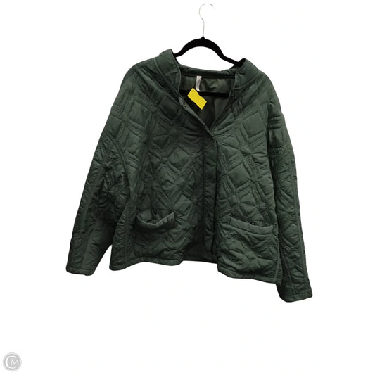 Jacket Puffer & Quilted By Fabletics In Green, Size: 2x