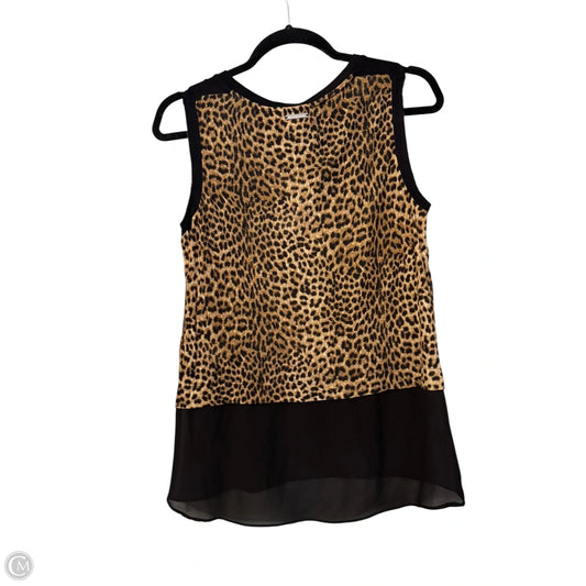 Blouse Sleeveless By Michael By Michael Kors In Animal Print, Size: Xs