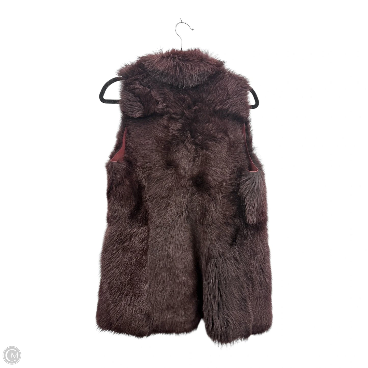 Vest Faux Fur & Sherpa By Cmb In Maroon, Size: M