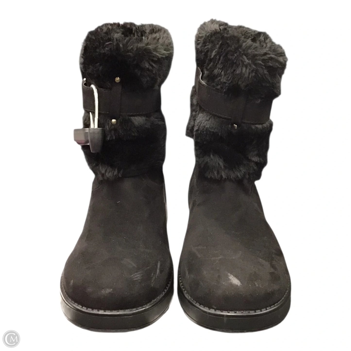Boots Ankle Flats By Clothes Mentor In Black, Size: 7.5