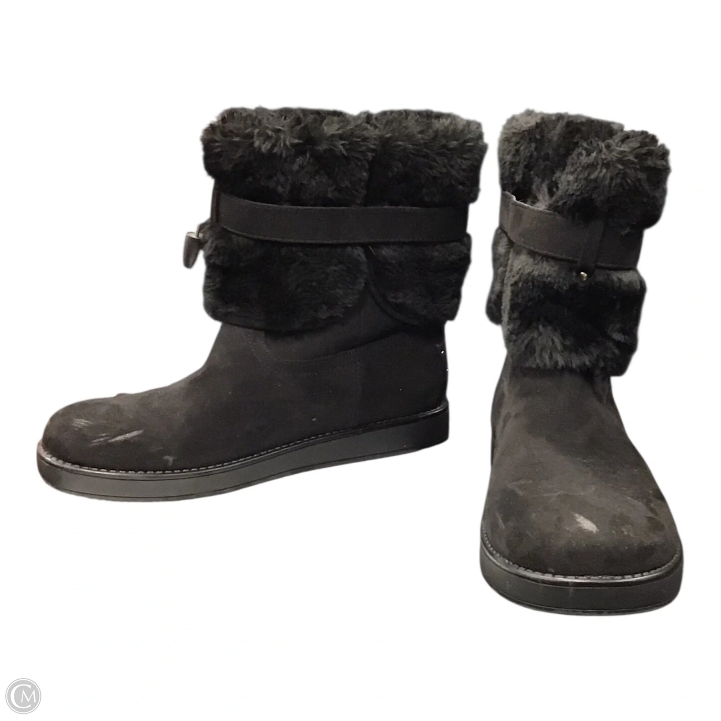 Boots Ankle Flats By Clothes Mentor In Black, Size: 7.5