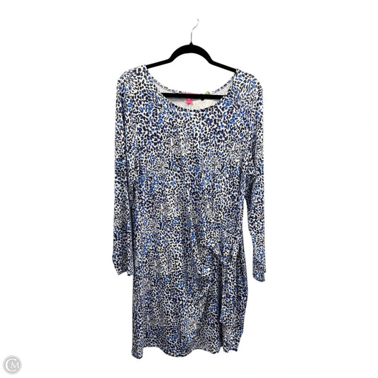 Dress Designer By Lilly Pulitzer In Blue & White, Size: Xxl