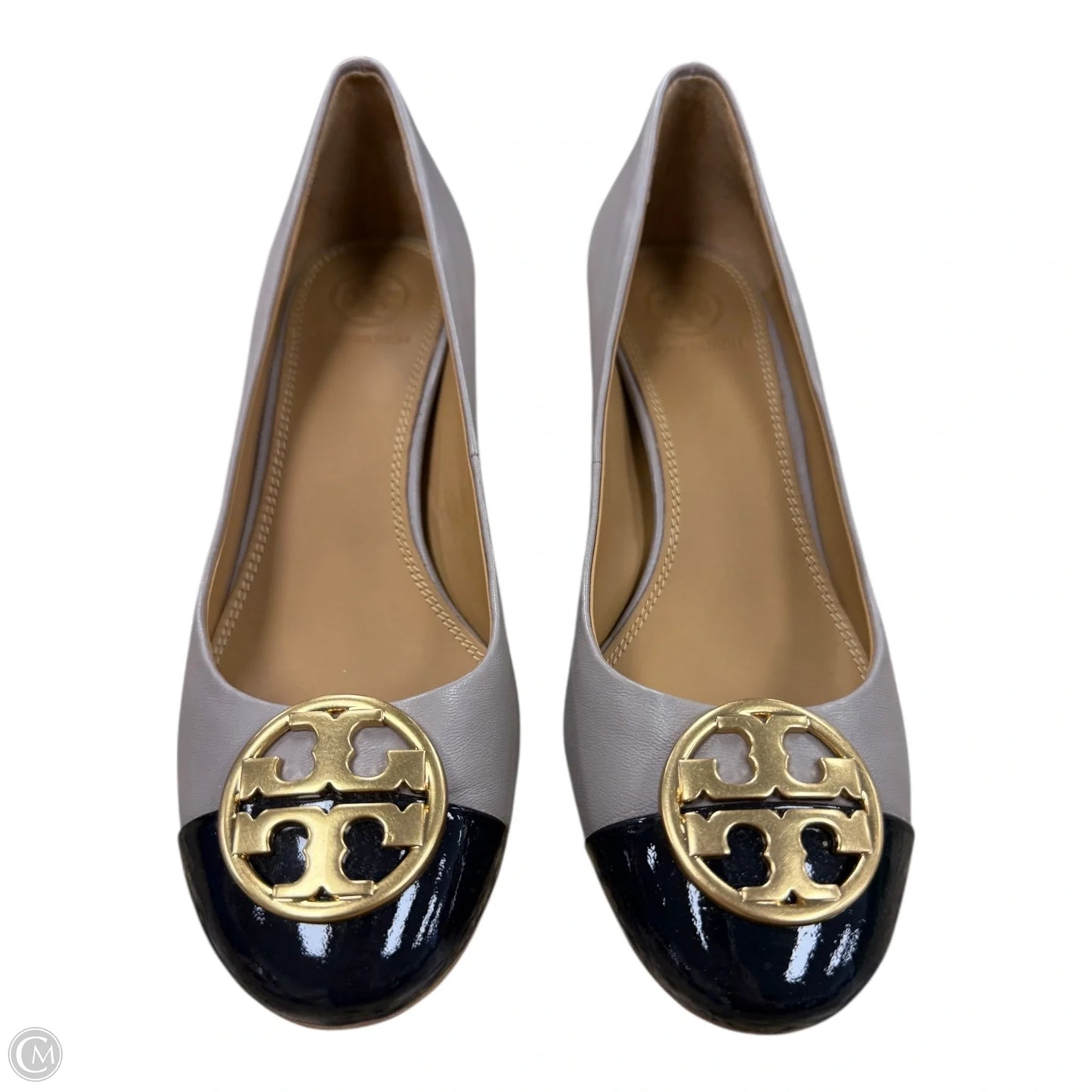 Shoes Designer By Tory Burch In Black & Tan, Size: 6